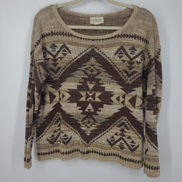 Denim & Supply Ralph Lauren Sweaters - Denim and Supply Tribal Print Scoop Neck Sweater